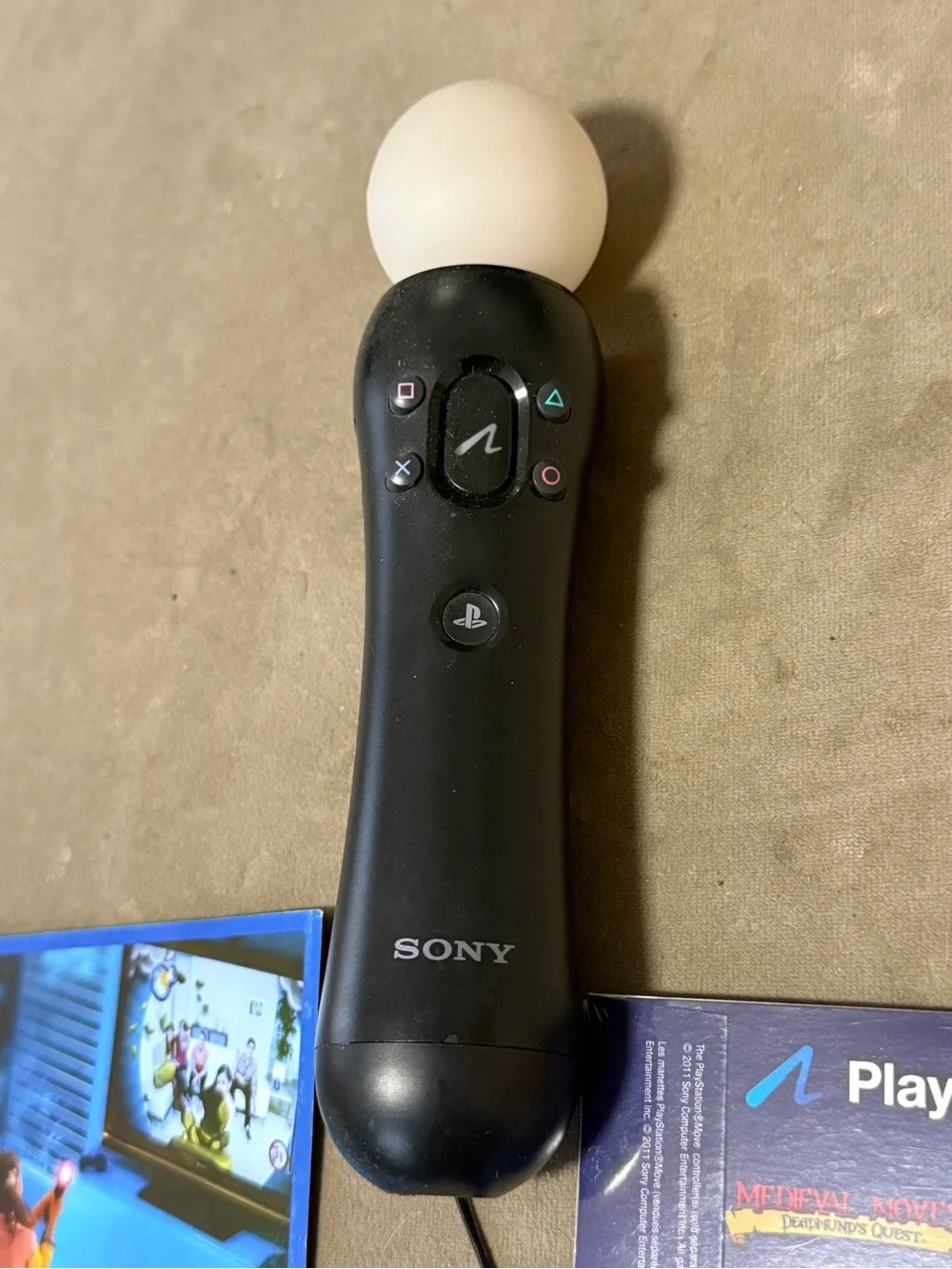 Sony Black Motion Controller Wand and Demo Disc